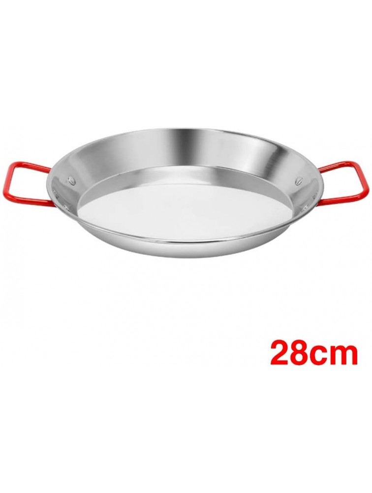 Paella Pan Stainless Steel Non Stick Paella Pan Large Capacity Humanized Wide Ear Design With Handles Cooking Anti Scald,For Home Kitchen Restaurant Carbon Steel Skilletsize:28cm - BAUZ6ZLIW