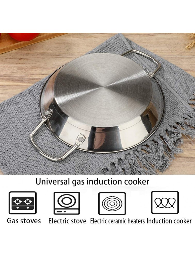 TYKTDD Polished Steel Paella Pan Round Dish for Paella Stainless Steel Material,Non-Stick pan,Universal for Gas Induction Cooker,Easy to Clean Saucepan 28cm-30cm - B9NQVSF9E