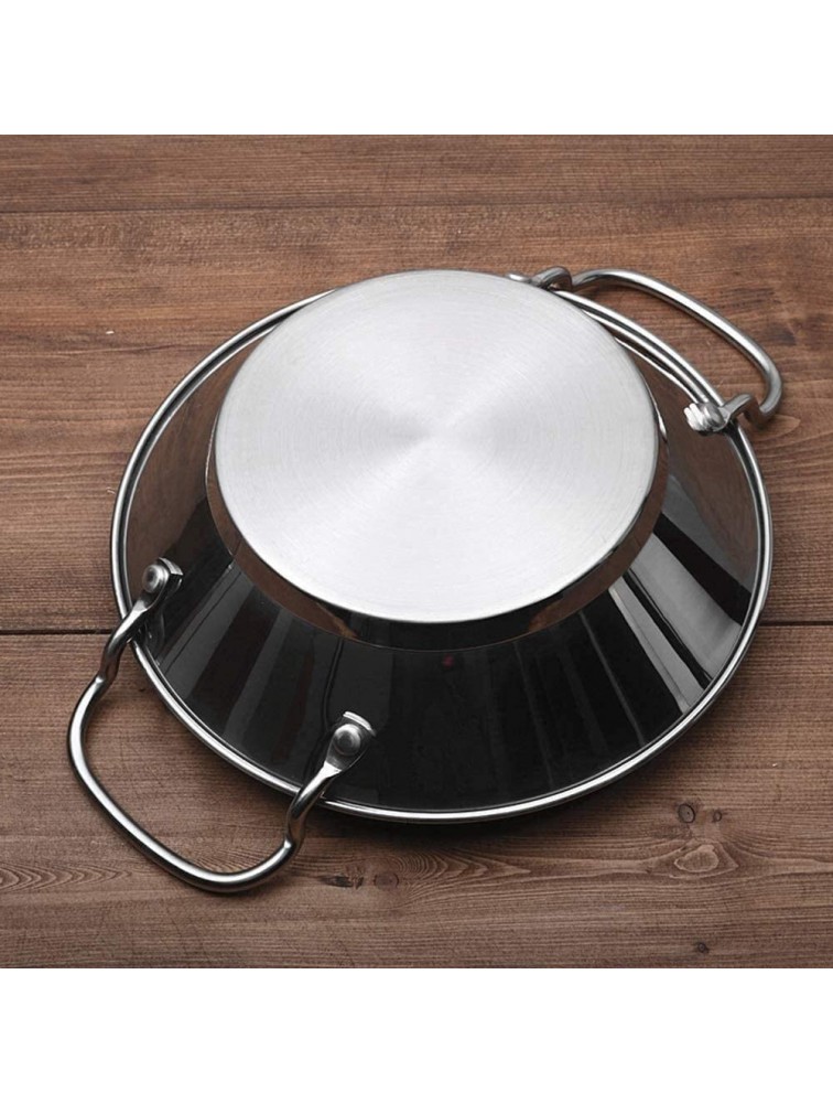 ZHANGLE Stainless steel paella pot paella pan with double handles suitable for restaurants chicken seafood rice stir-fry and other foods - BZZ4TTX3C