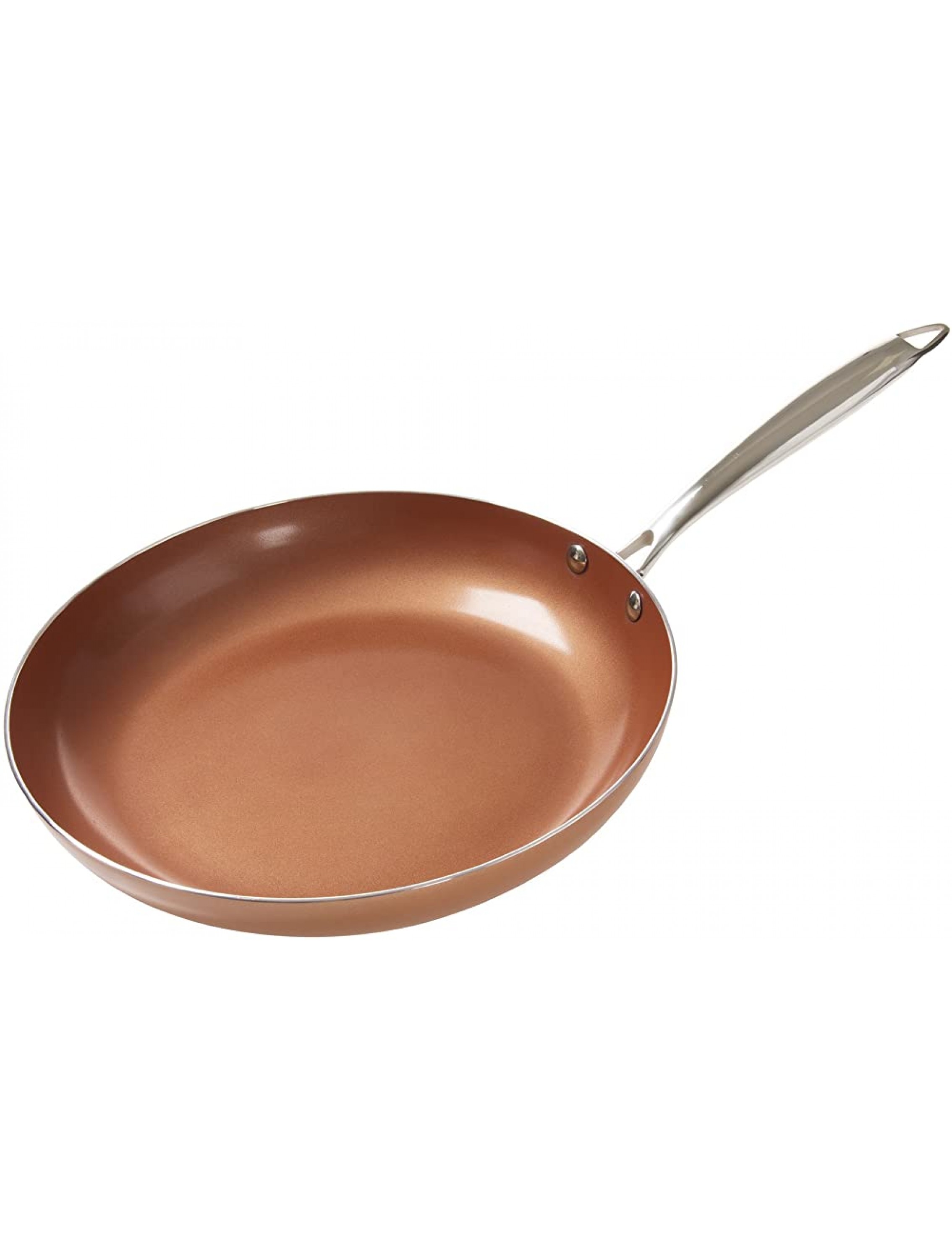 12 inch Double Layer Non-stick Frying Pan with Copper Colored Finish-Saute Omelet Skillet Dishwasher Safe Allumi-shield Cookware by Classic Cuisine - B0WKM6P4L