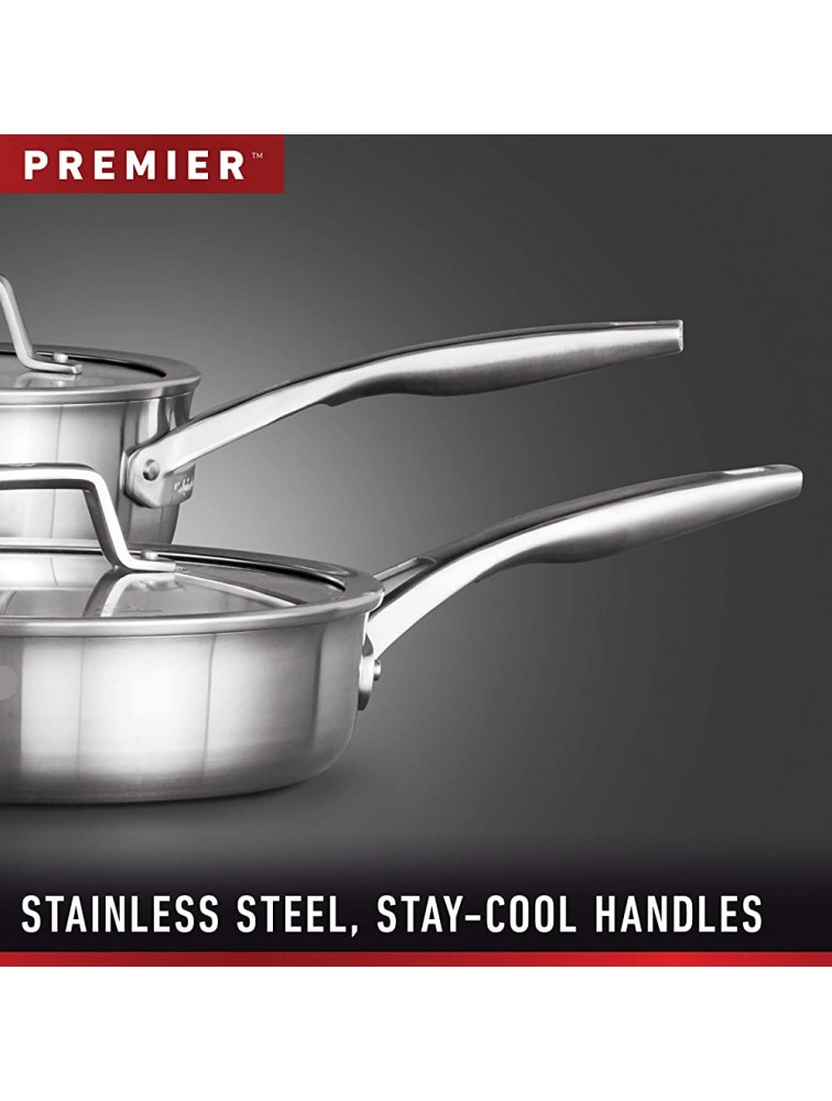 Calphalon 2029620 Premier Stainless Steel 10-Inch Frying Pan Silver - B6B86RL2M