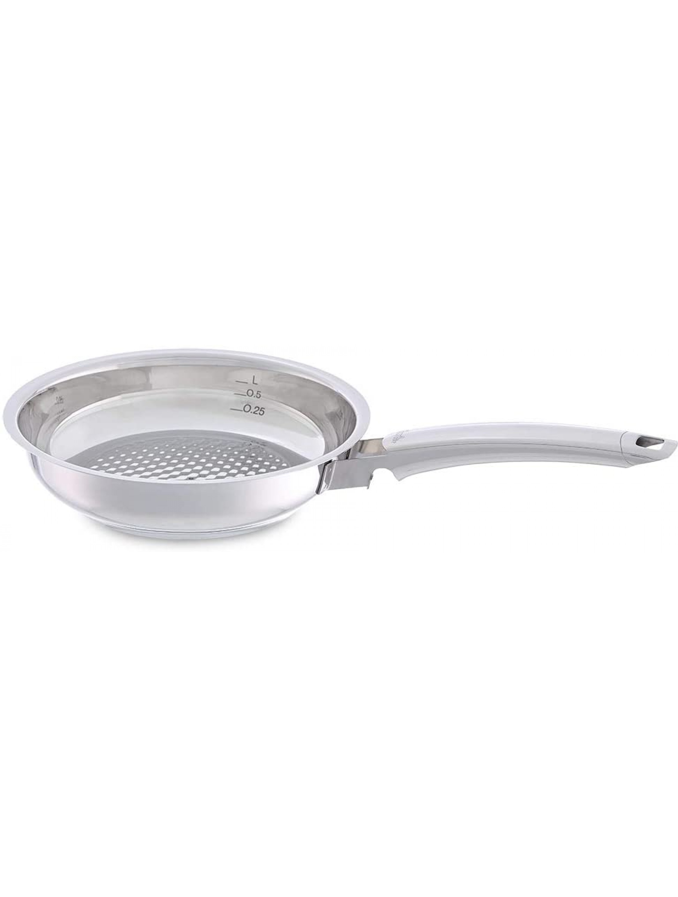 Fissler crispy steelux premium Stainless Steel Frying-Pan Frypan uncoated Induction Ø 20 cm 8” silver - BIA22D3YC