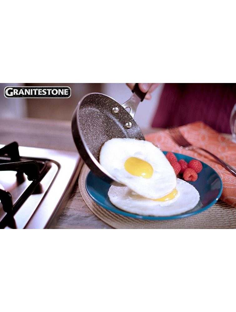 Granitestone Egg Pan 5.5 inches Nonstick Novelty-Sized Eggpan Omelet Pan with Rubber Grip Heat-Proof Handle Egg Frying Pan Dishwasher and Oven Safe Breakfast Pan PFOA-Free Fry Pan As Seen On TV - B9O3ZUGL0