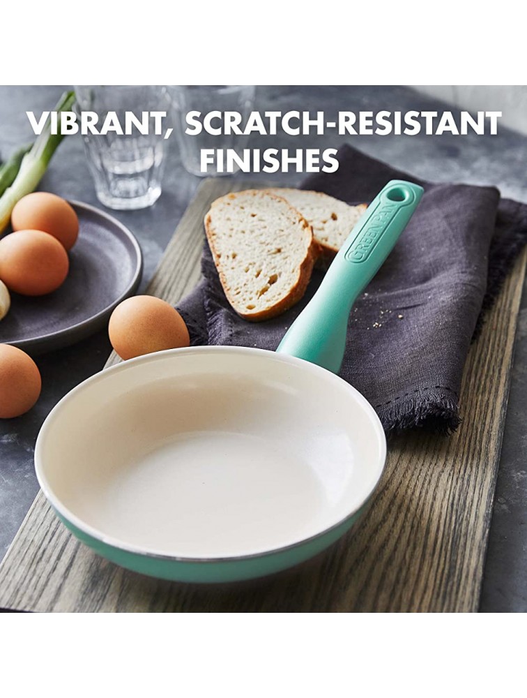 GreenPan Rio Healthy Ceramic Nonstick 7 Frying Pan Skillet PFAS-Free Dishwasher Safe Turquoise - BVEXK4VEJ