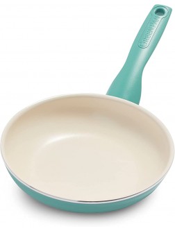 GreenPan Rio Healthy Ceramic Nonstick 7" Frying Pan Skillet PFAS-Free Dishwasher Safe Turquoise - BVEXK4VEJ