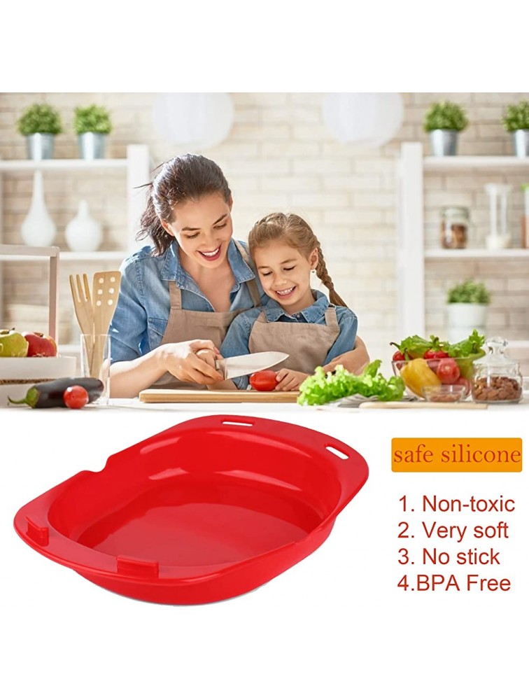 JISON21 Microwave Oven Non Stick Silicone Omelette Maker To Make Egg Roll Omelette Maker Silicone Egg Pancake Molds Egg Omelette for Egg Mcmuffins Non Stick Red - BE493QZZC
