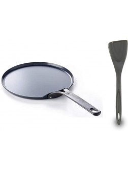 BK Cookware Black Steel 10-Inch Crepe Pan with Silicone Turner Bundle 2 Items - BA35R56WL