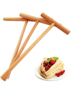 Crepe Spreader Sticks 3 Set | 3 Pcs | 7" 5" 3.5" Inches Crepe Spreader Sticks | Convenient Sizes to Fit Any Crepe Pan Maker All Natural Handmade Beechwood T-Shape Construction - BQCO4T9PY