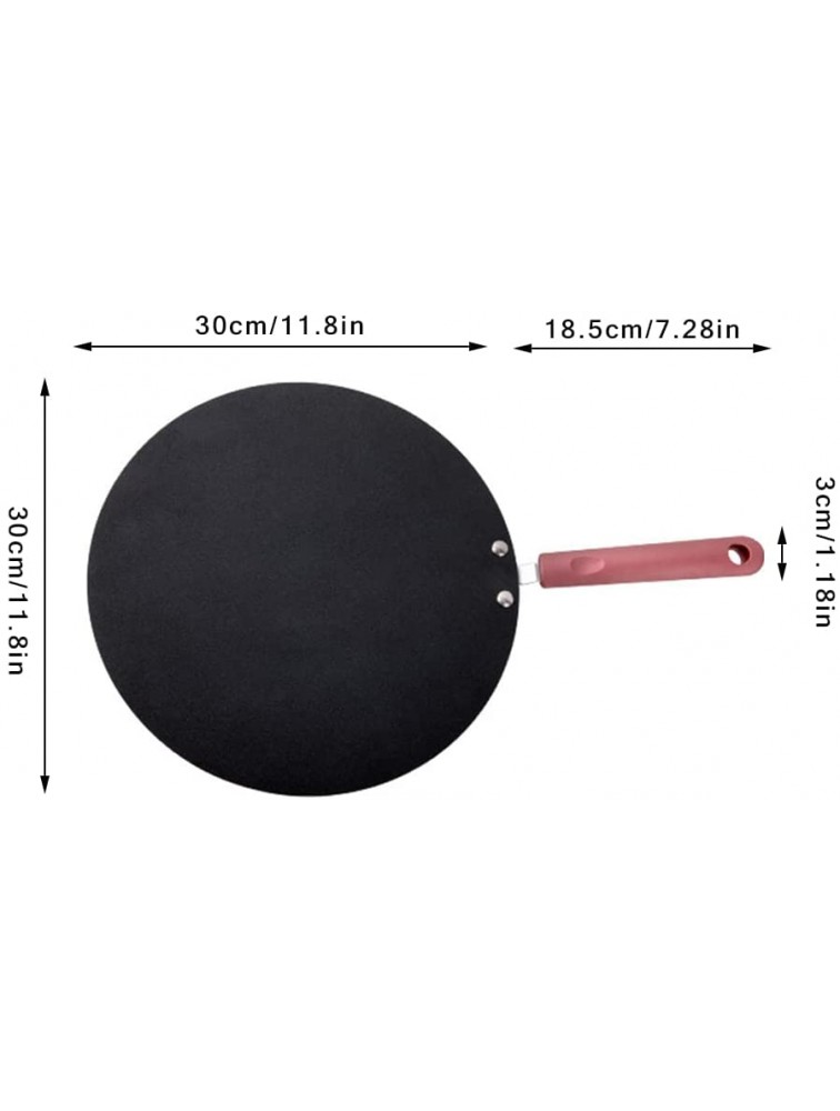 N B Nonstick Crepe Pan Griddle Pancake Pan,Smokeless Curved Surface Design Uniform Heating Anti-Scratch and Wear-Resistant Layer,for Omelette Tortillas Crispy Pancake - BH8NUM9CH