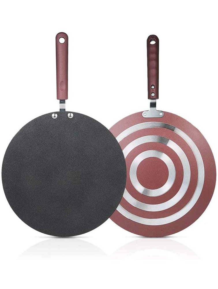 Pancake Pan Crepe Maker Flat Griddle Pan Spatula & Spreader - BDSR72QRV