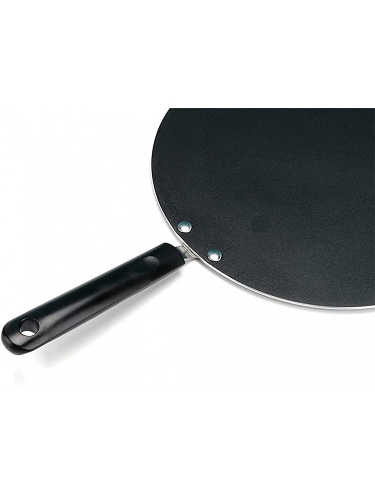 Yinuoday Crepe Pan 11.8 Non-Stick Flat Skillet Tawa Griddle Crepe Pan with Long Handle for Tortillas Pancakes Rotis Crepes - BOD0ESZL0