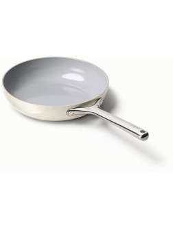 Caraway Nonstick Ceramic Frying Pan 2.7 qt 10.5" Non Toxic PTFE & PFOA Free Oven Safe & Compatible with All Stovetops Gas Electric & Induction Cream - B6UVX28X4