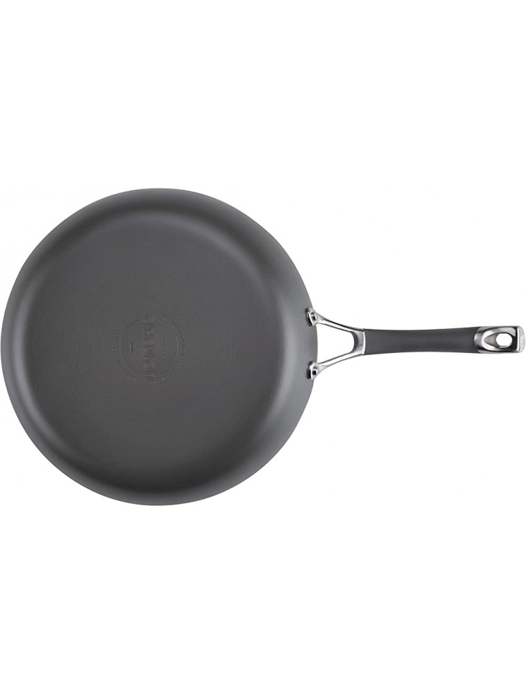 Circulon Radiance Deep Hard Anodized Nonstick Frying Pan Fry Pan Hard Anodized Skillet with Lid 12 Inch Gray - BO5OZ14ID