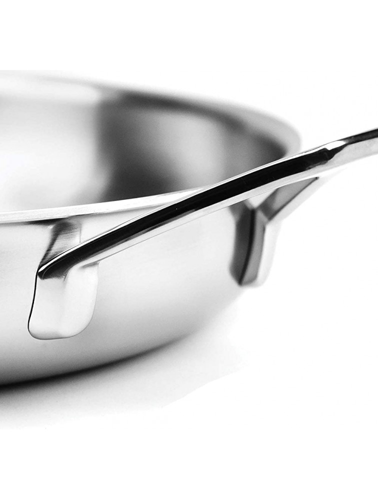 Demeyere 11 Fry Pan with Glass Lid 5-Plus Series 5-ply Stainless Steel Made in Belgium - BDAV2U6O9