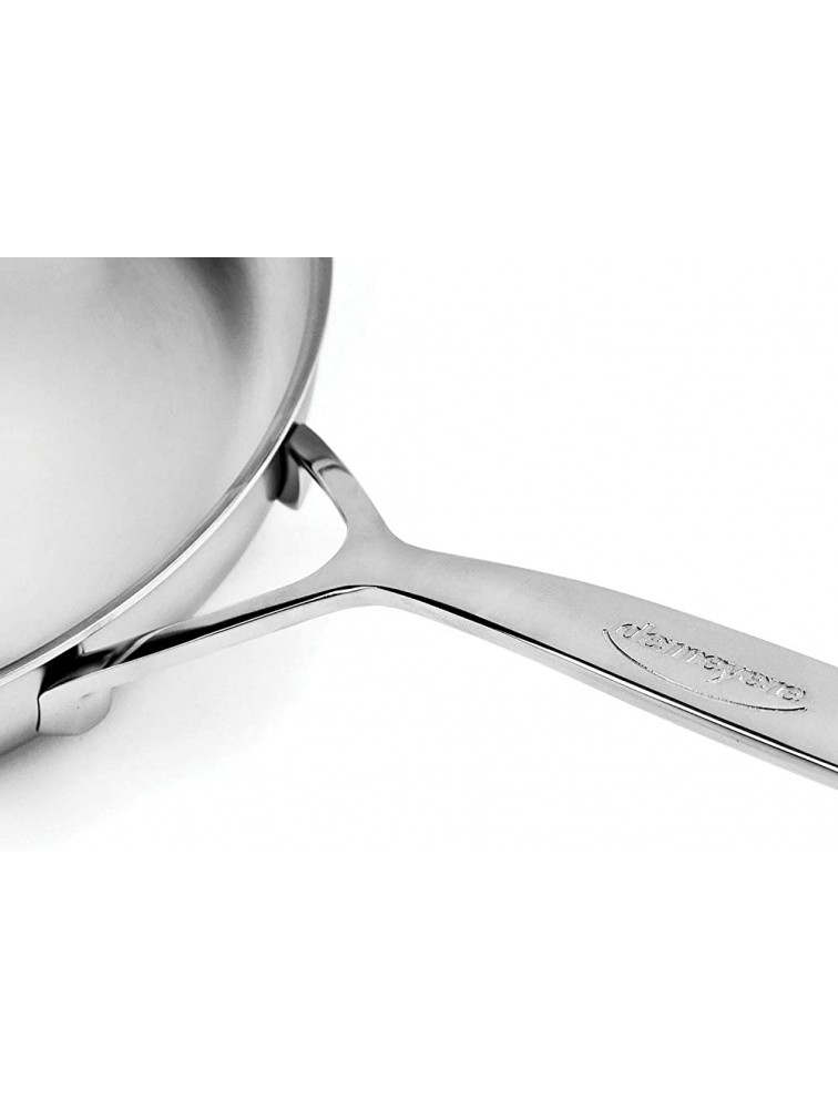Demeyere 11 Fry Pan with Glass Lid 5-Plus Series 5-ply Stainless Steel Made in Belgium - BDAV2U6O9