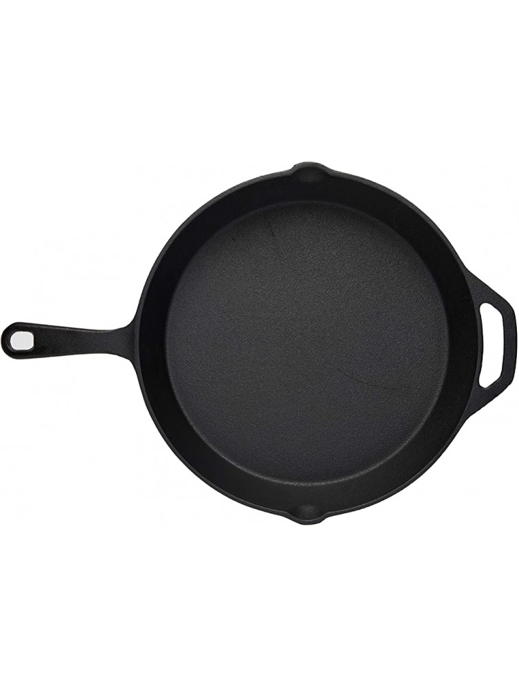 Home-Complete Pre-Seasoned Cast Iron Skillet-12 inch for Home Camping Indoor and Outdoor Cooking Frying Searing and Baking 12 Black - BD6N8VX7F