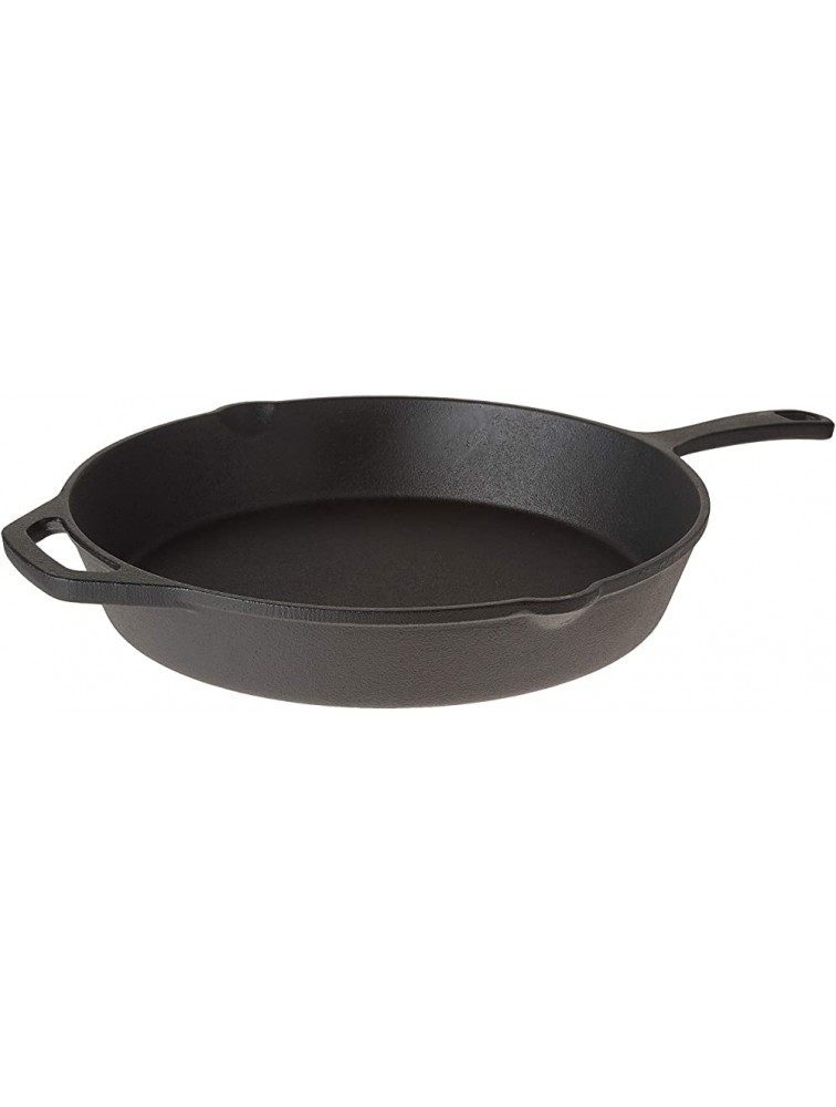Home-Complete Pre-Seasoned Cast Iron Skillet-12 inch for Home Camping Indoor and Outdoor Cooking Frying Searing and Baking 12" Black - BD6N8VX7F
