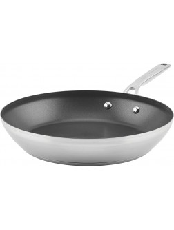 KitchenAid 3-Ply Base Brushed Stainless Steel Nonstick Fry Pan Skillet 12 Inch - B8A256568