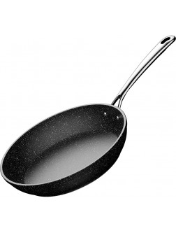 Nonstick Frying Pan Granite Coating Skillet with Anti-Warp Base Stainless Steel Handle Nonstick Fry Skillet for Gas Electric Induction Cooktops Dishwasher & Oven-Safe （10 IN Black - B8YS7ONUG