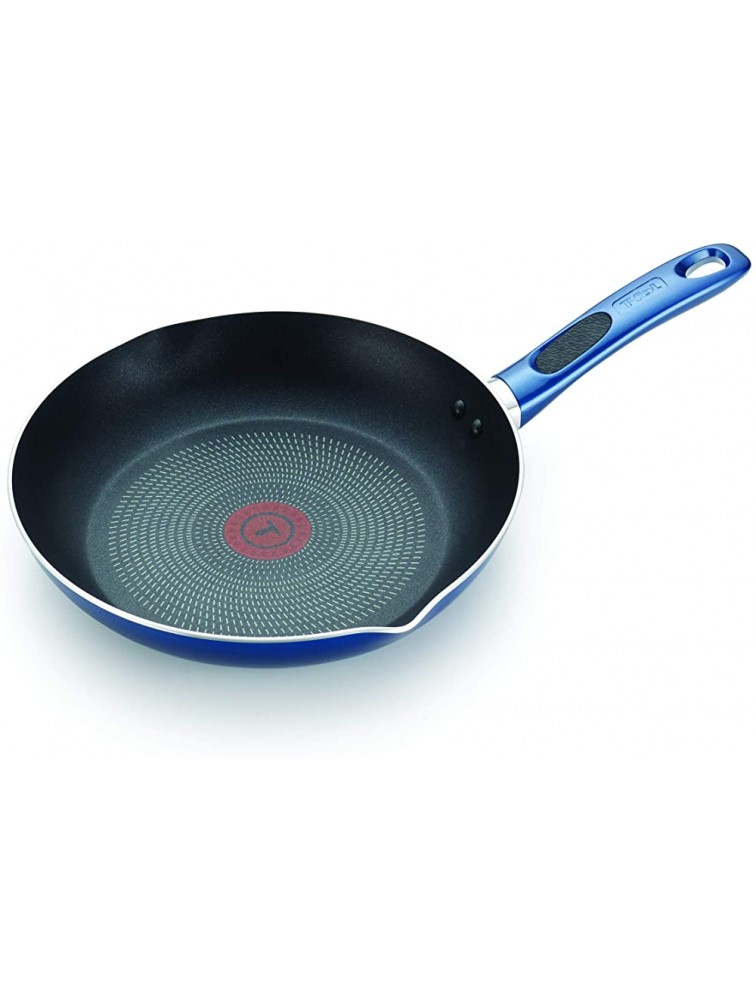 T-fal B0370764 T-fal B03707 Excite ProGlide Nonstick Thermo-Spot Heat Indicator Dishwasher Oven Safe Fry Pan Cookware 12-Inch Blue - BSVLM5CTN