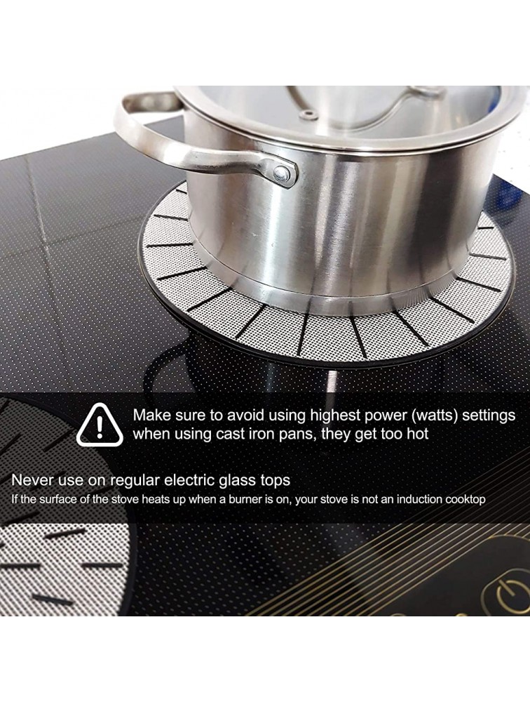 Lazy K Induction Cooktop Mat Silicone Fiberglass Magnetic Cooktop Scratch Protector for Induction Stove Non slip Pads to Prevent Pots from Sliding during Cooking 9.4 inches - BQYTF8GYB