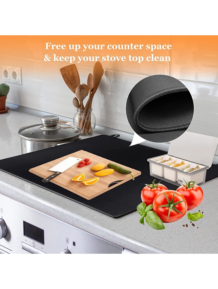 Stove Covers Heat Resistant Glass Stove Top Cover for Electric Stove Large Cooktop Cover Protects Stove Cover for Glass Top Electric Stove - B9G436I58
