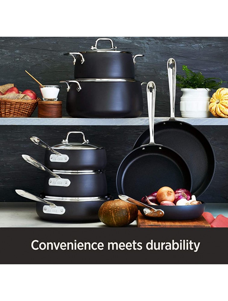 All-Clad E7853364 HA1 Hard Anodized Nonstick Dishwasher Safe PFOA Free Saute Pan Cookware 4-Quart Black - BOSHG2WYM