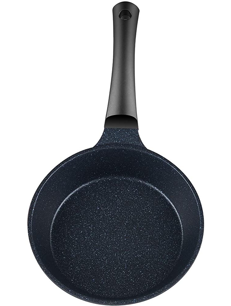 Cook N Home Nonstick Marble coating Saute Skillet Pans 8-inch with Lid - BN1CTQJPH