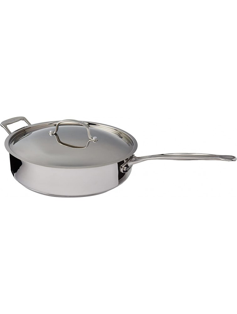 Cuisinart 733-30H Chef's Classic 5.5-Quart Sauté Saute Pan With Helper Handle and Cover Aluminum Stainless Steel - B4YCMJFF5