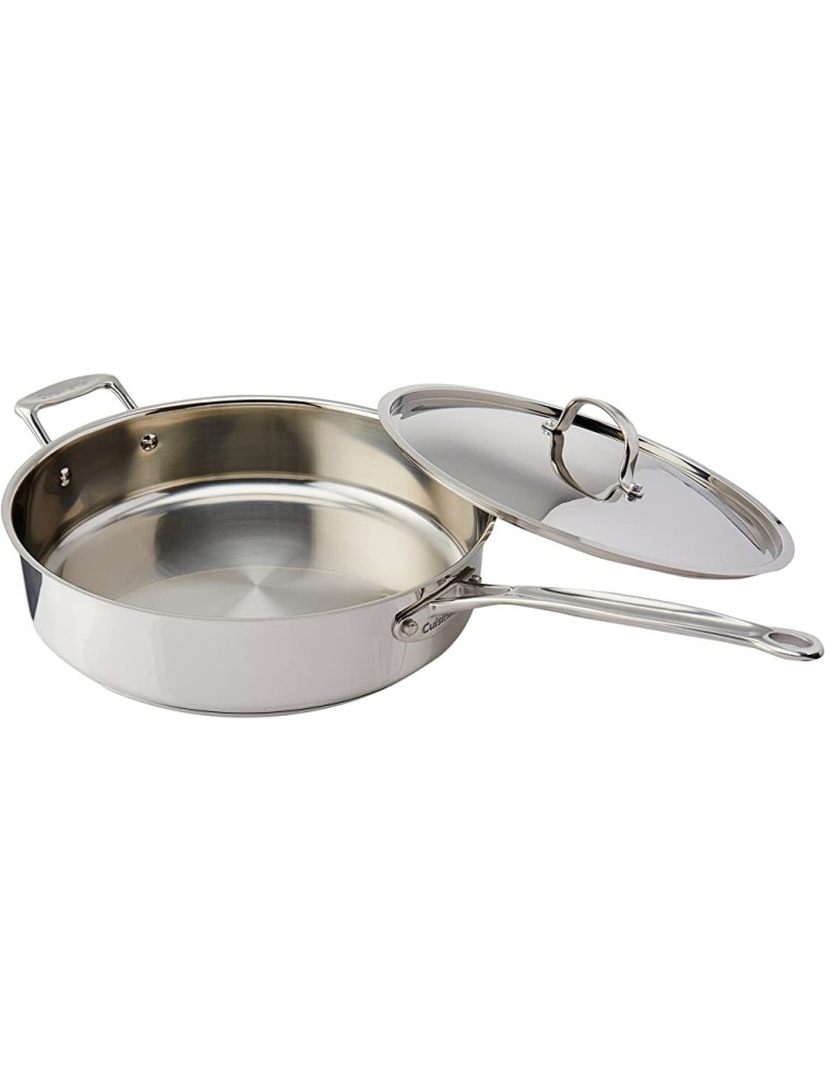 Cuisinart 733-30H Chef's Classic 5.5-Quart Sauté Saute Pan With Helper Handle and Cover Aluminum Stainless Steel - B4YCMJFF5