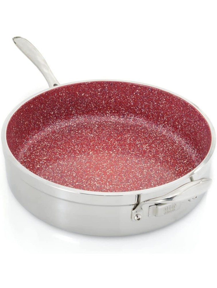 Deen Brothers Stainless Steel Granit Insulated Dual Wall 12 Saute Pan W Lidcolor Red No - BLW5C2R1W