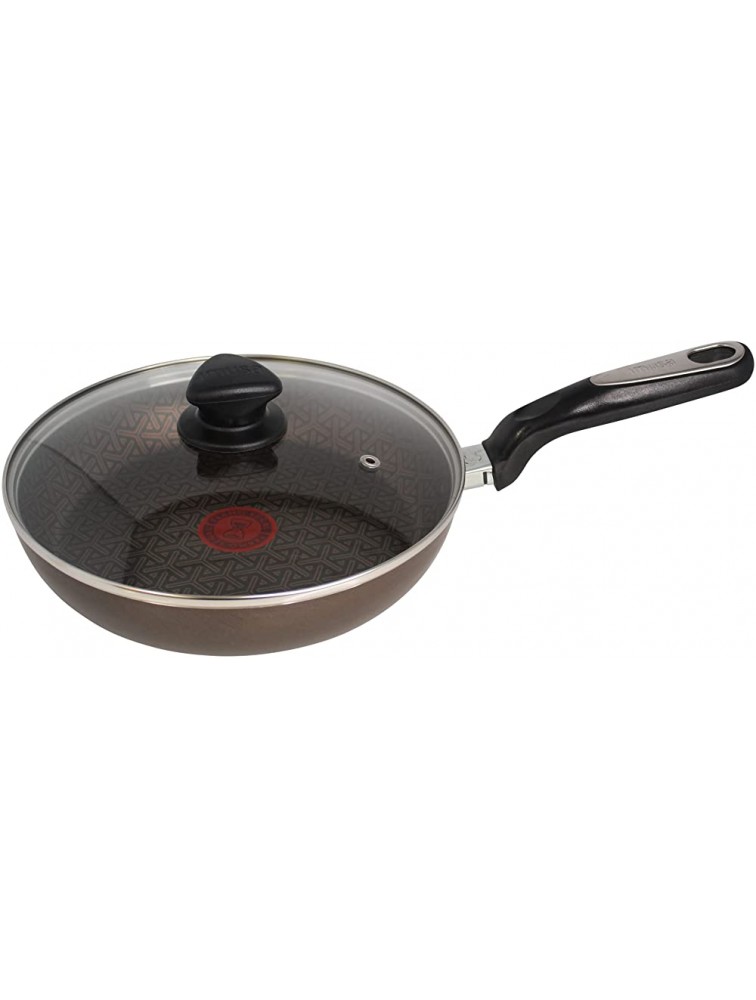 IMUSA USA 9.5'' Talent Master Line Nonstick Fry Pan with Glass lid & Thermal Signal - B0TCQ9BH5