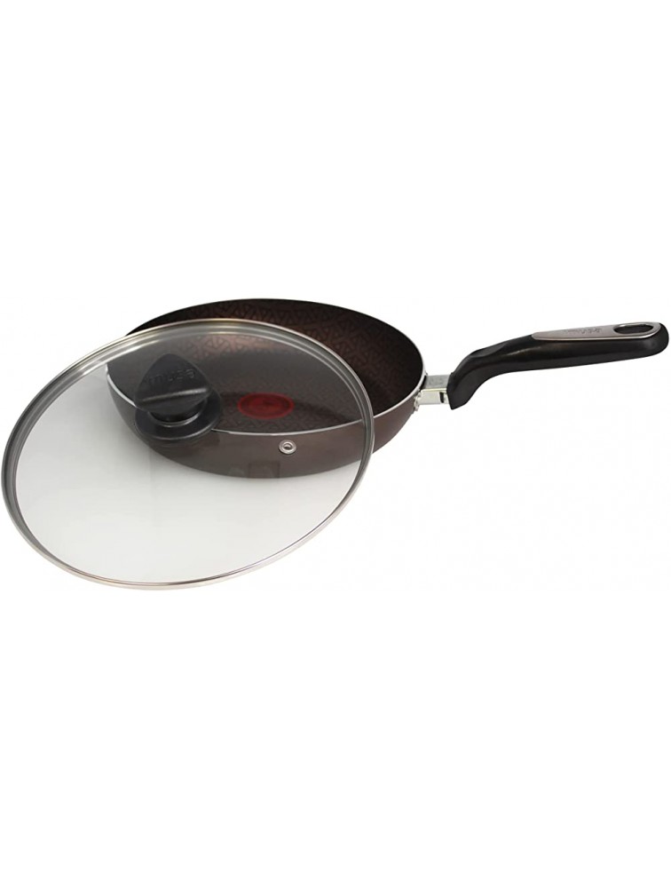 IMUSA USA 9.5'' Talent Master Line Nonstick Fry Pan with Glass lid & Thermal Signal - B0TCQ9BH5
