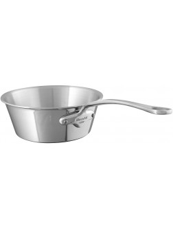 Mauviel Made In France M'Cook 5 Ply Stainless Steel 1.0-Quart Splayed Saute Pan with Cast Stainless Steel Handle - B7QN4D7GG