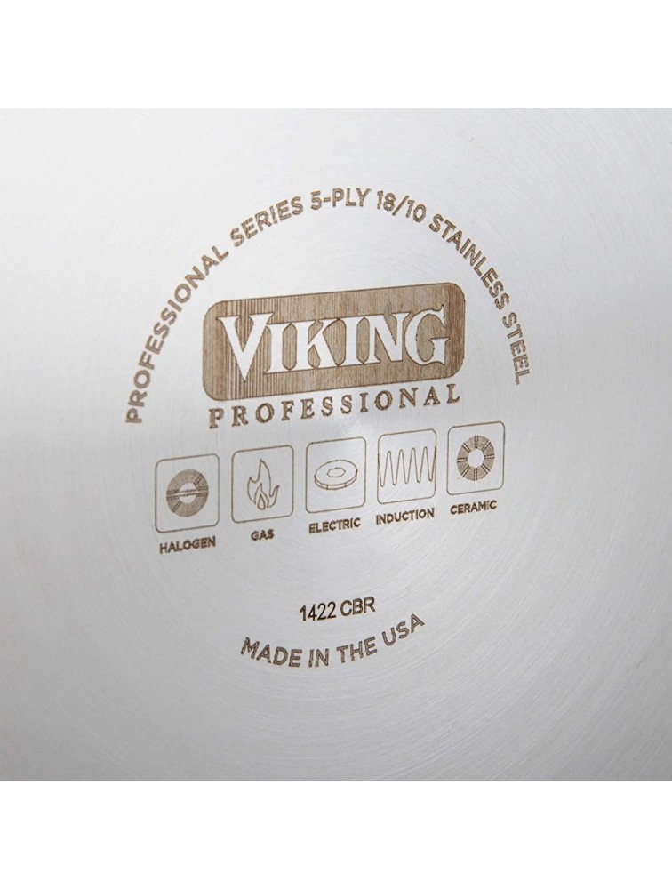 Viking Professional 5-Ply Stainless Steel Sauté Pan 3.4 Quart - B78MUSYKD