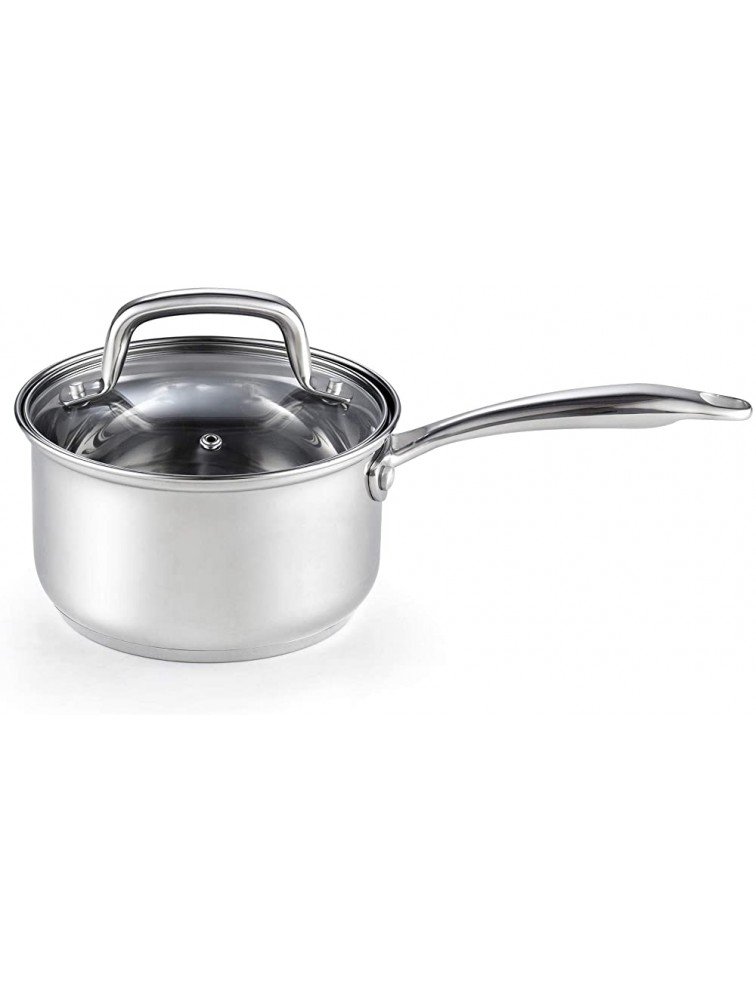 Cook N Home Lid 2-Quart Stainless Steel Saucepan Silver - BKZX3XU13