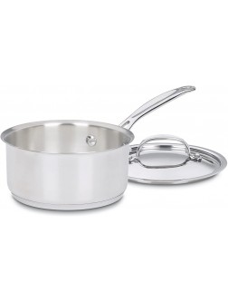 Cuisinart 719-14 Chef's Classic Stainless 1-Quart 1 Qt Saucepan w Cover Stainless Steel - BKITUP8GH