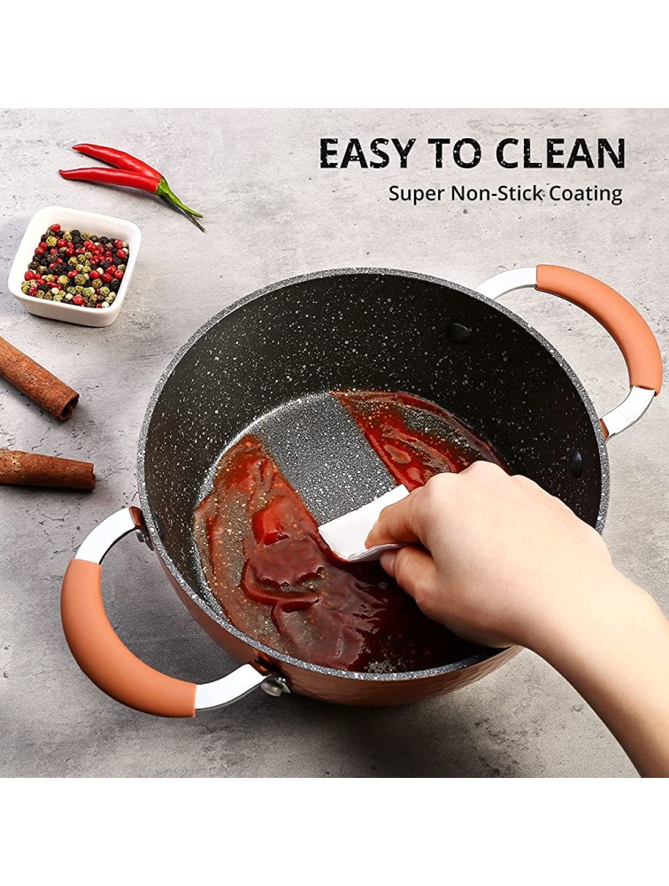 DEKOHM Nonstick Saucepan with Glass Lid Multipurpose Use for Home Kitchen or Restaurant Medium: 2.2 qt - BF8RV4LUQ