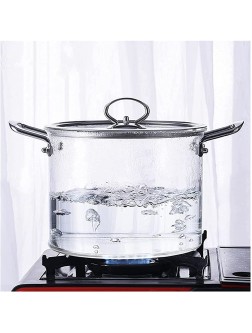 LJYT Glass Saucepan Transparent Borosilicate Stovetop Cooking Pot with Lid and Handle Nonstick Sauce Pot for Noodles Chocolate Color : Clear Size : 5L - BZMOWNECJ