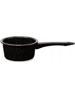 Millvado Granite 1 Quart Saucepan: Naturally Nonstick Sauce Pots Speckled Enamel Cookware Small Sauce Pan for Cooking and Boiling Granite Cooking Pot for Stovetop Campfire Outdoor Stove - B5UB783B7