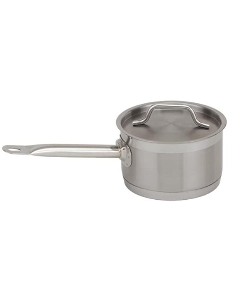 Royal Industries Saucepan w Lid 2qt Saucepot Induction Cookware Stainless Steel Pot,Long Sturdy Handle 6.3" Diam 3.7"H Silver Dishwasher Safe Commercial Grade-NSF Certified - BZ9D86G76