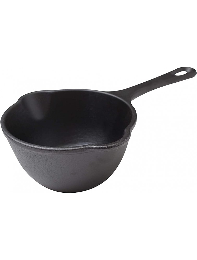 Victoria Cast Iron Sauce Pan. 0.45qt Sauce Pot Seasoned with 100% Kosher Certified Non-GMO Flaxseed Oil. - BV9B9GM9V
