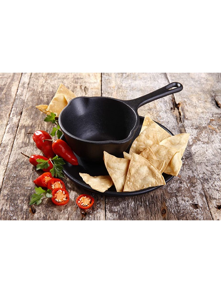 Victoria Cast Iron Sauce Pan. 0.45qt Sauce Pot Seasoned with 100% Kosher Certified Non-GMO Flaxseed Oil. - BV9B9GM9V