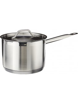 Winware Stainless Steel 4.5 Quart Sauce Pan with Cover 4 qt - BDCYCTYZO