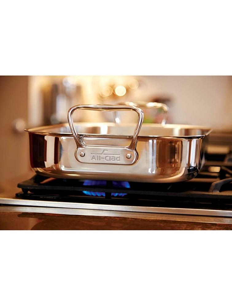All-Clad 00830 Stainless-Steel Lasagna Pan with 2 Oven Mitts Cookware Silver - BAVKLA93U