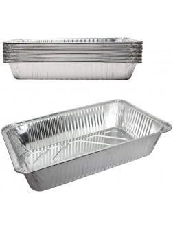 Disposable Aluminum Foil Steam Roaster Pans Full Size Deep Heavy Duty Baking Roasting Broiling Catering 21 x 13 x 3.5 inches 15 - B6FFMKU9M