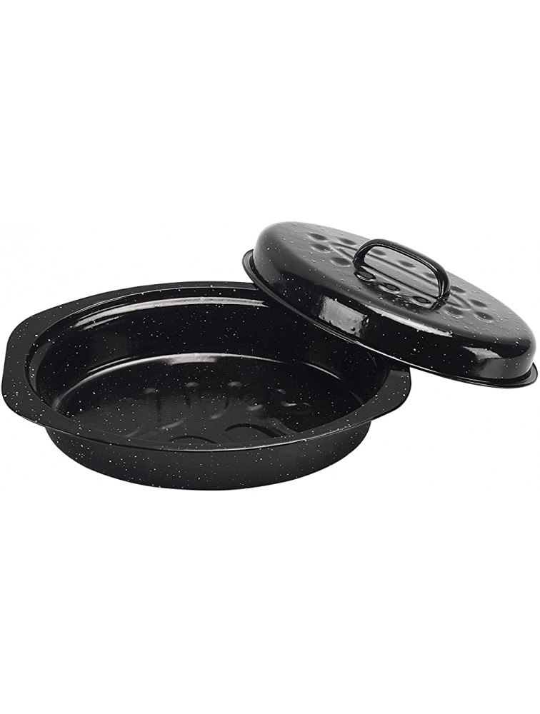 ENAMORY Covered Oval Roaster 13 inches Black - BK1CR0CTS