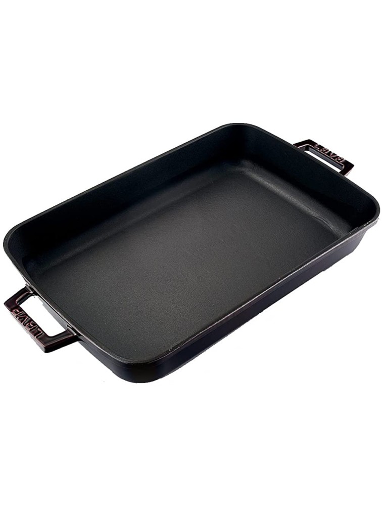 Lava Enamelled Cast Iron Pan For Baking and Roasting Rectangular Lasagna Pan 5.13 Quart 10x16 in 26x40 cm Weight: 9.74 Ibs - BF7QK0HS7