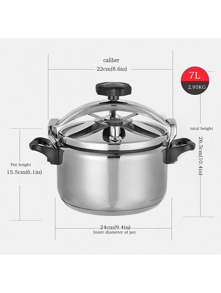 304stainless steel 7ltr pressure canners,Family small mini pressure cookers,Super safety lock,Suitable for All Hob Types Including,the hassle-free pressure cooker for everyday use in your kitchen - BB9WG6GWZ