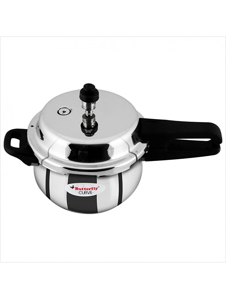 Butterfly Stainless Steel 3-Liter Curve Pressure Cooker - BAWYXX7E2